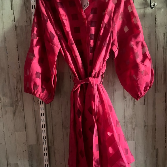 Pink Geometric Patterned Dress - Picture 8 of 13